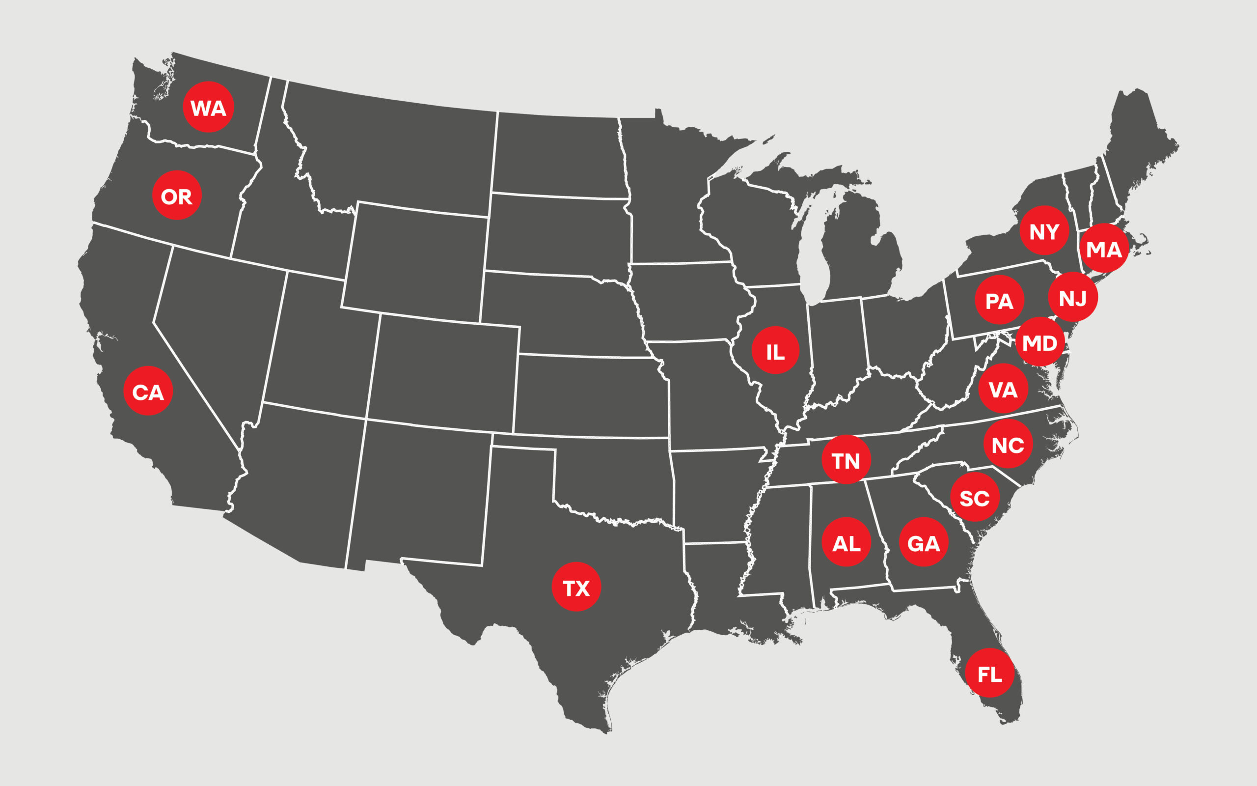 Map of Perform Properties office locations