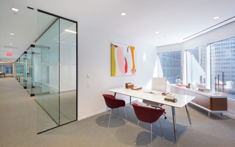 corner office in office building