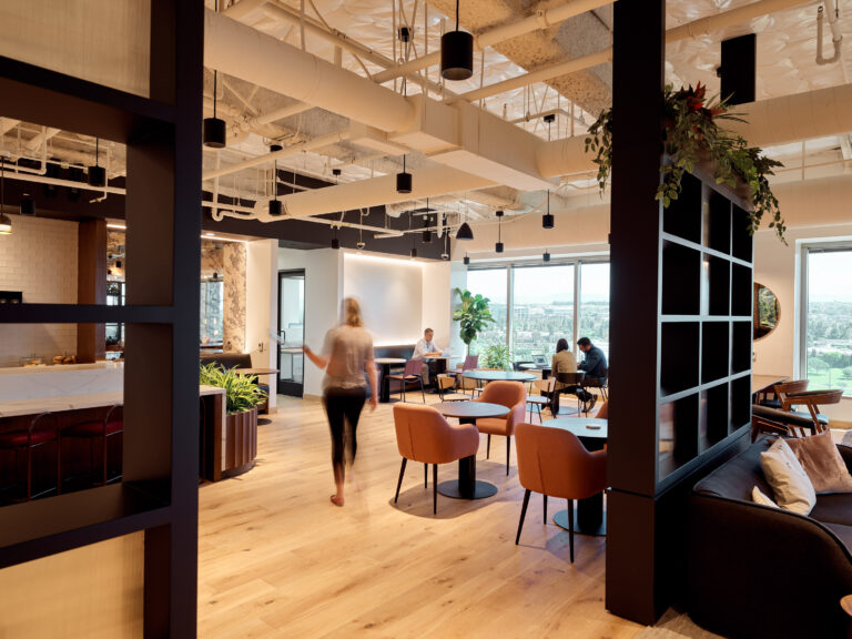 Modern office space with collaborative areas