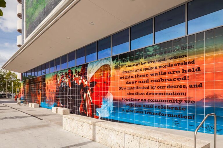 Colorful mural celebrating community and transformation