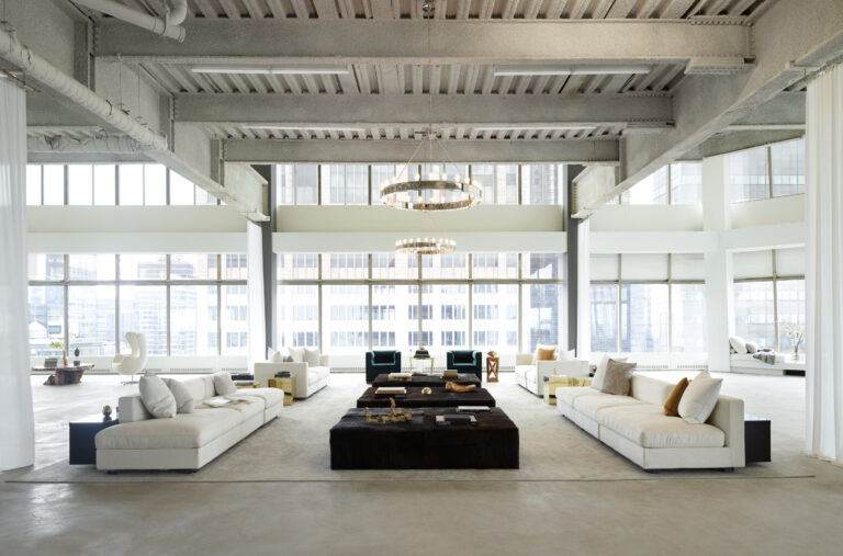 Spacious modern office with elegant furniture